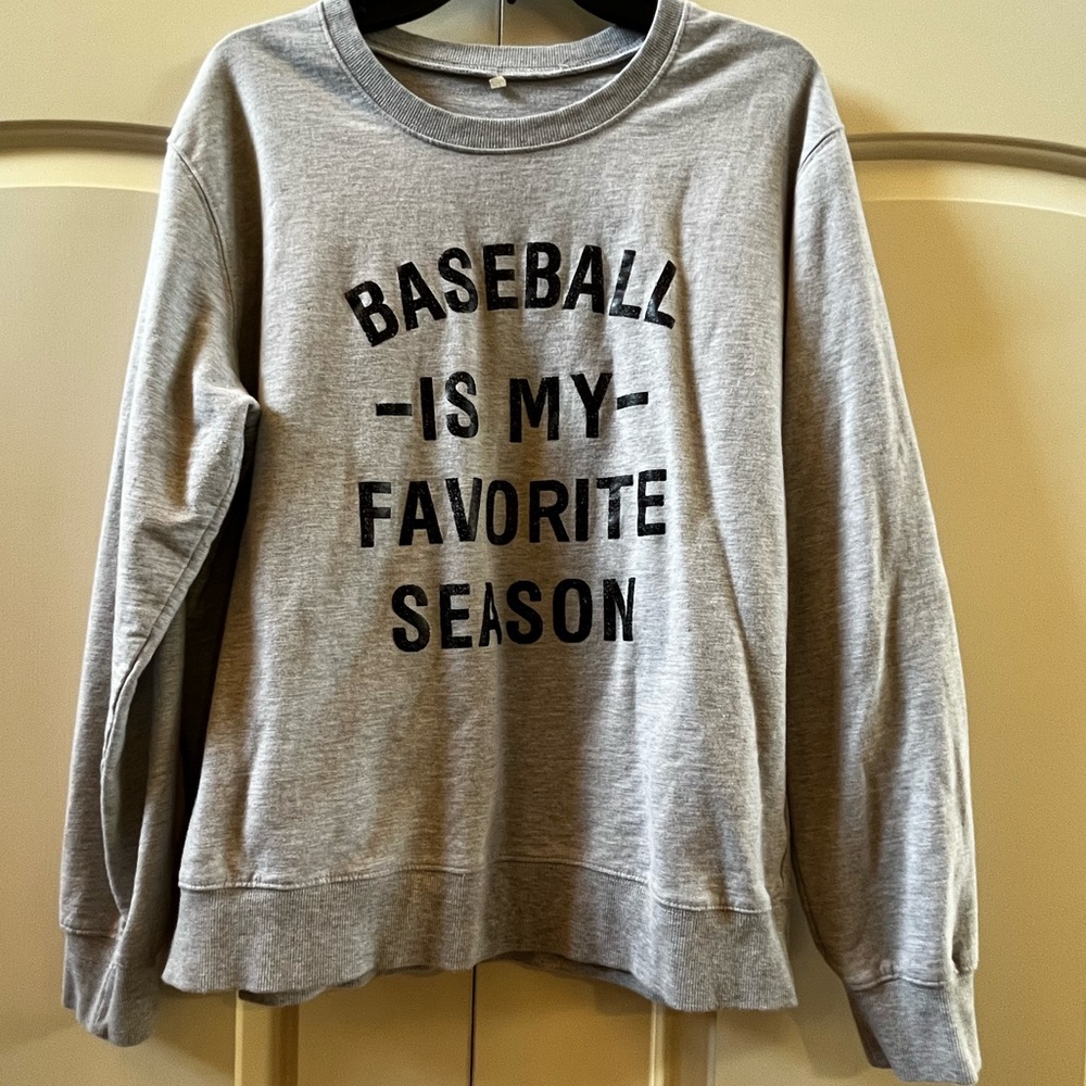 Women's Gray Baseball Season Sweatshirt